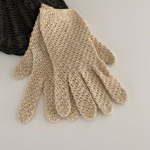 cream/beige vintage stitched womens gloves